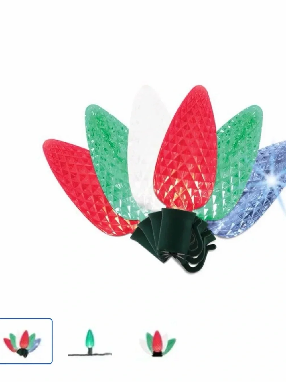 25-Count Indoor/Outdoor LED Bulbs - Red, Green, Clear
